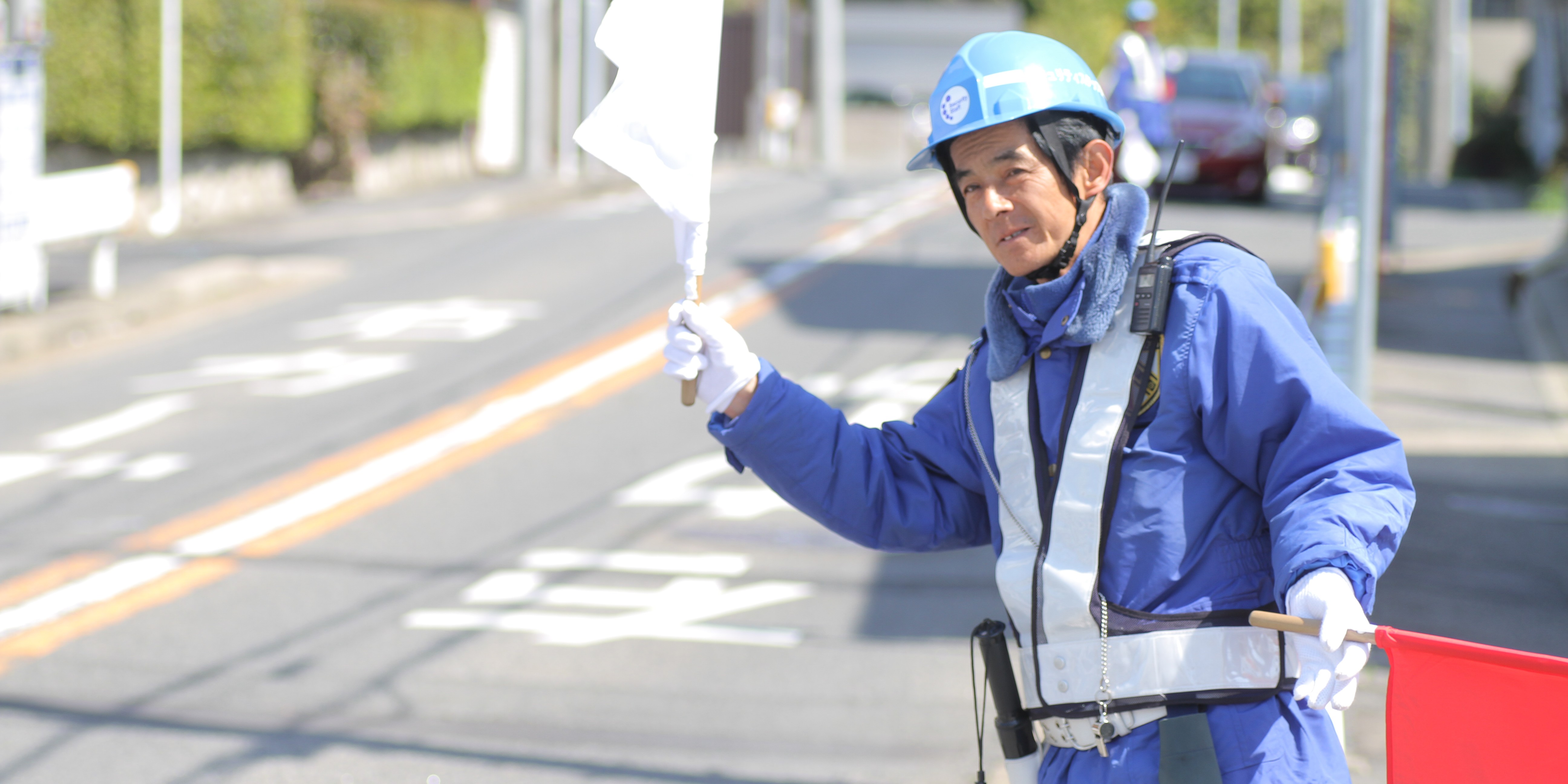 交通誘導警備の様子